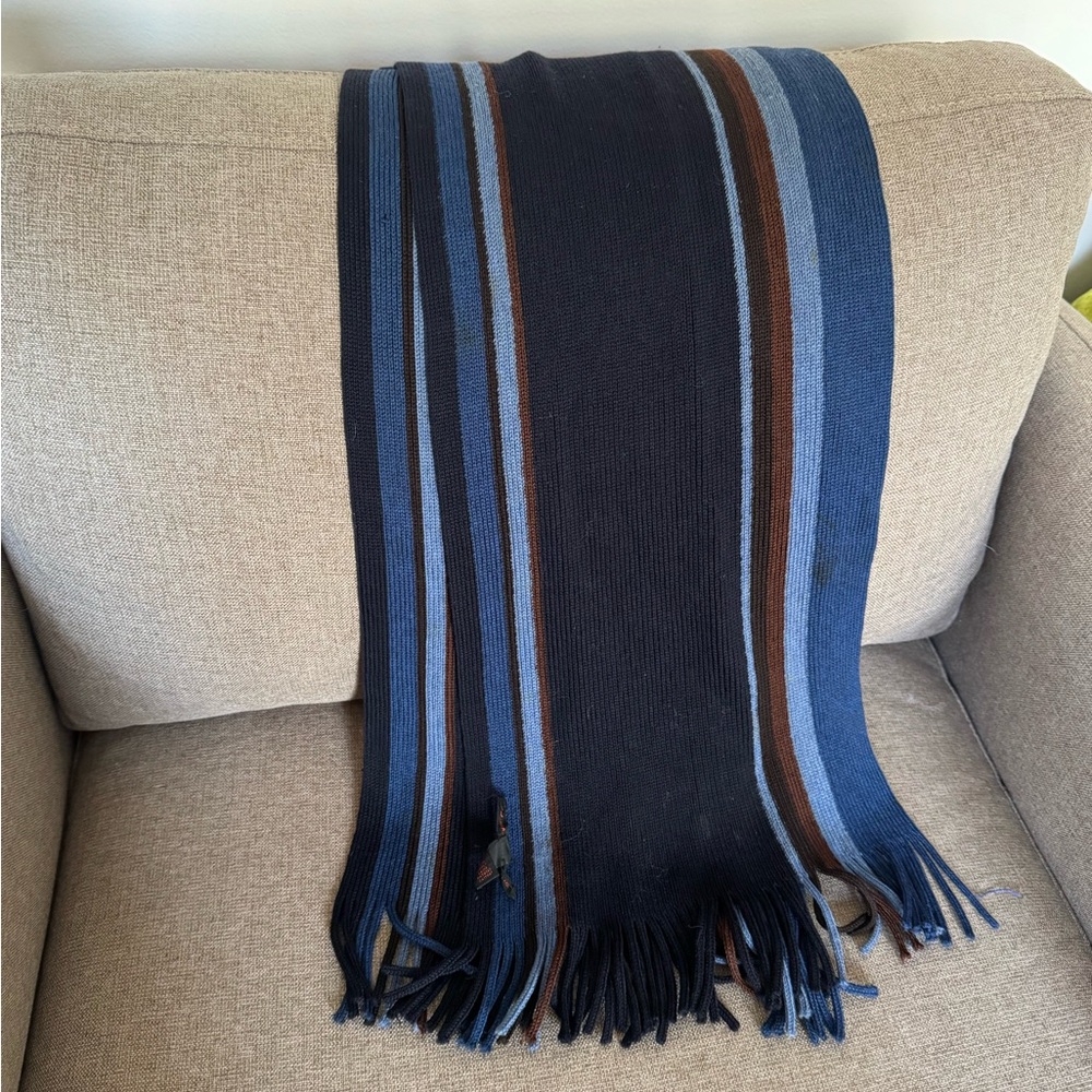Striped Fringe Scarf-Banana Republic